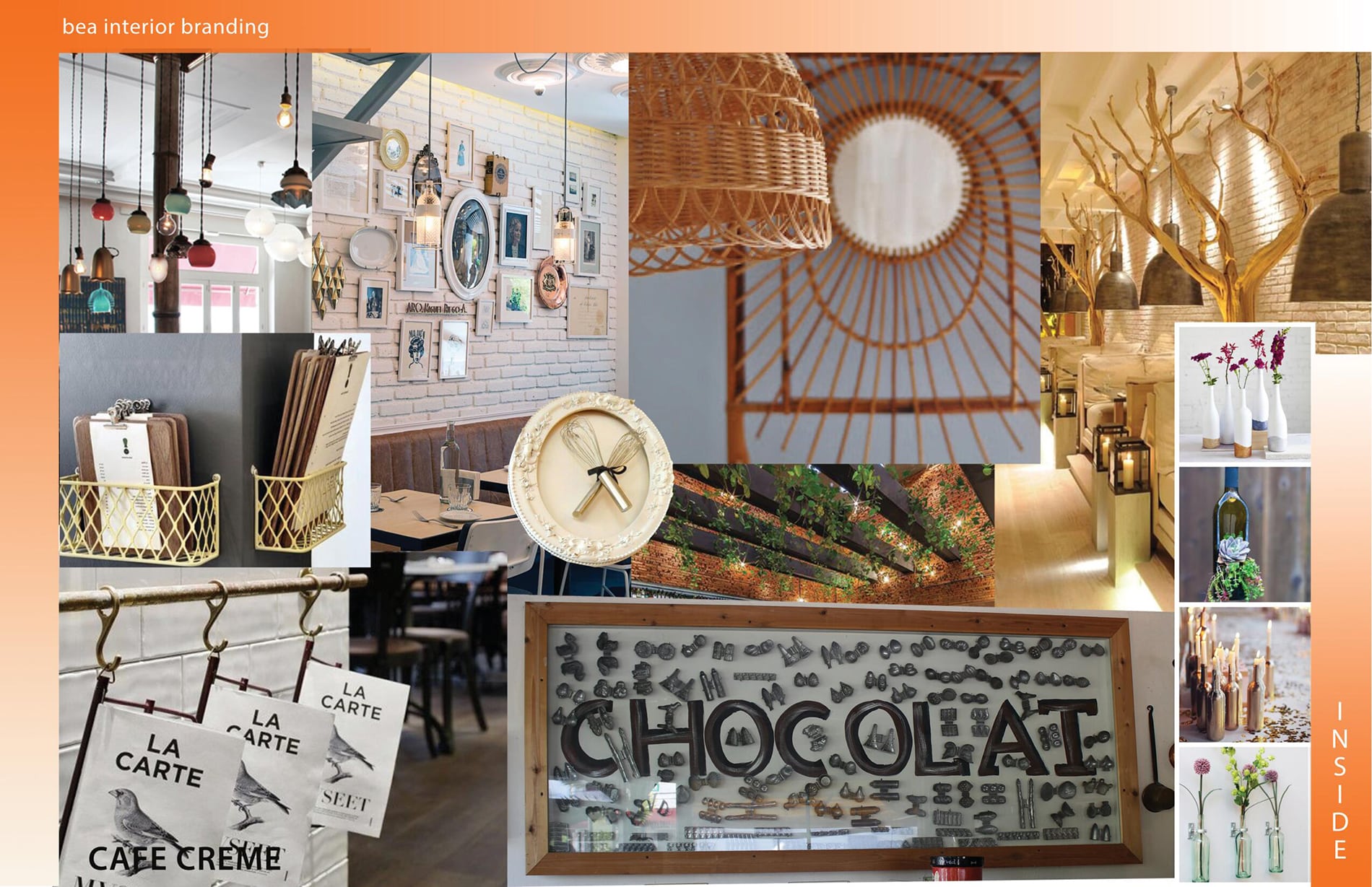 Café Crème Miami Restaurant - picture of a mood board for the restaurant, design by Beatrice Leupold Café Crème Miami Restaurant - picture of a mood board for the restaurant, design by Beatrice Leupold