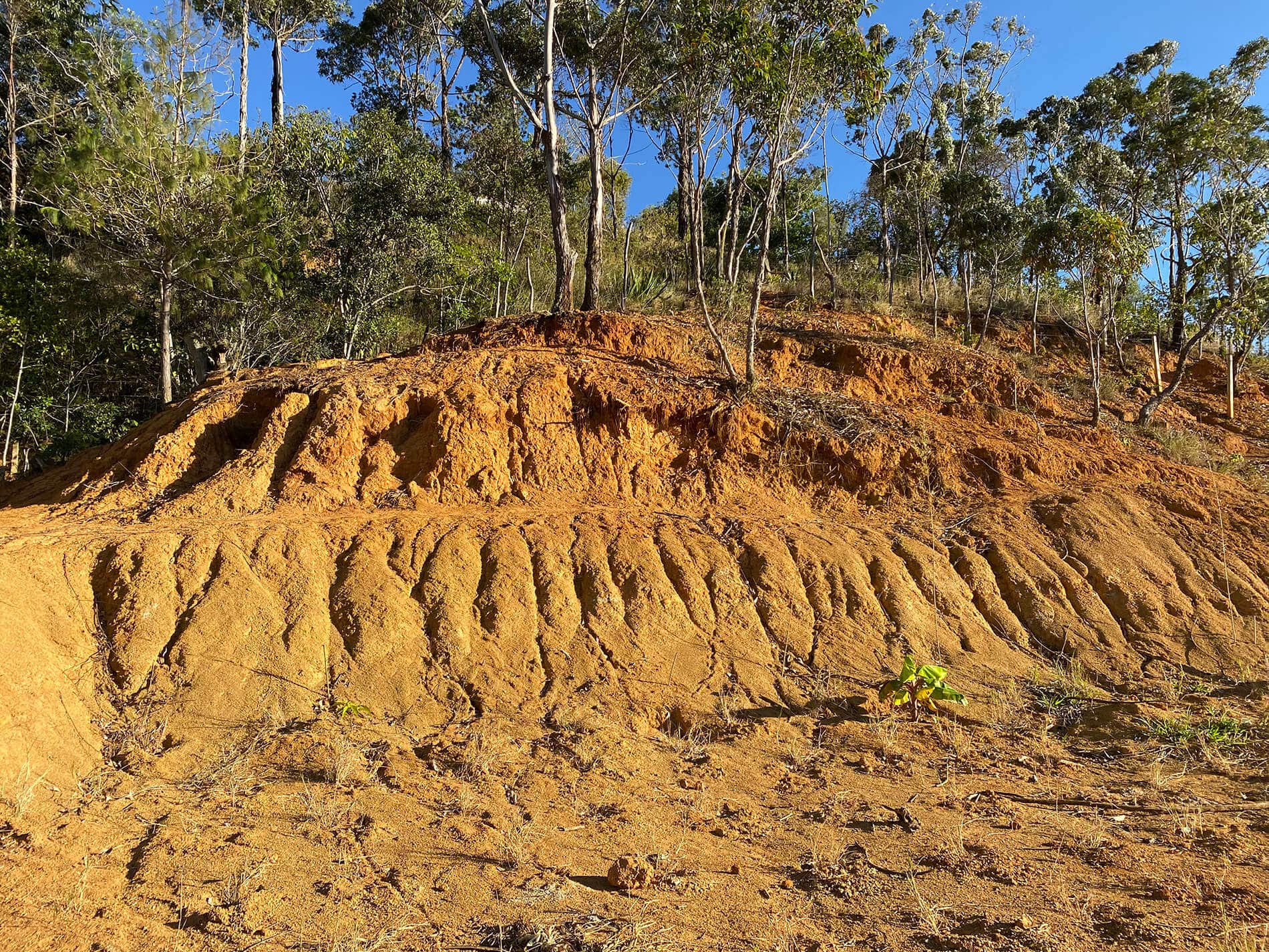2-Santander Eco-Retreat Colombia - picture of the ground being excavated to begin placing the ground work