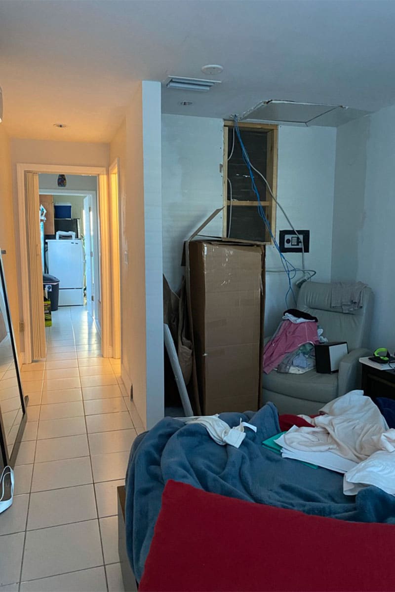 1_0001_coral gables before 2 Modular Business Office - view of the front porch with wooden roof, designed by Beatrice Leupold